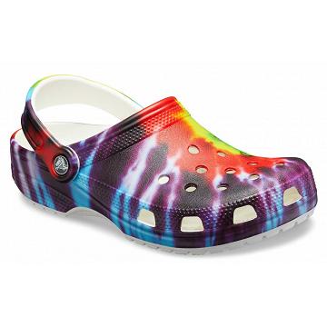 Zuecos Crocs Classic Tie-Dye Graphic Mujer Multicolor | Mexico 0134RVDW